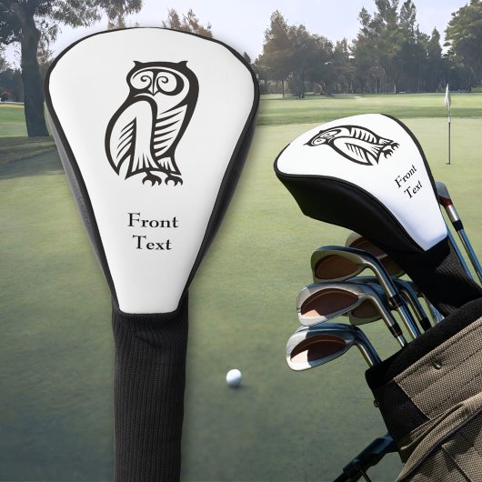 Couvre-club De Golf Symbole hibou noir