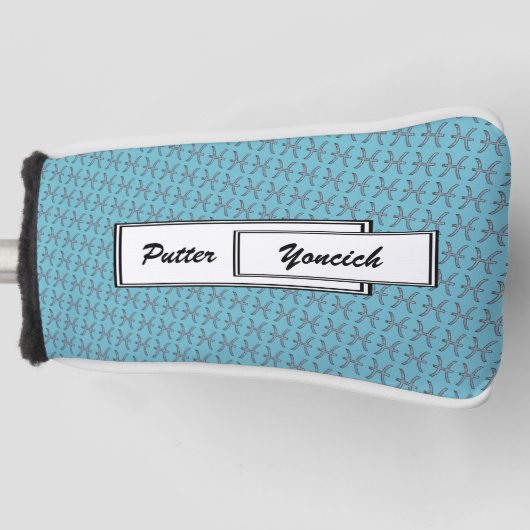 Couvre-club De Golf Symbole zodiaque Pisces Élément par Kenneth Yoncic (Devant)