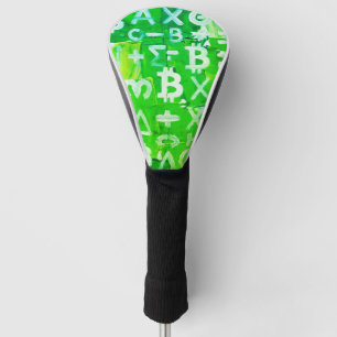 Couvre-club De Golf Symboles de Bitcoin (Bright Profit Green - 6)