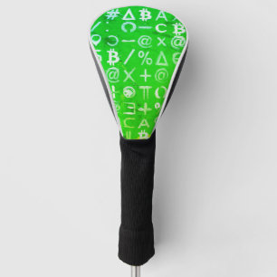 Couvre-club De Golf Symboles de Bitcoin (Bright Profit Green - 8)
