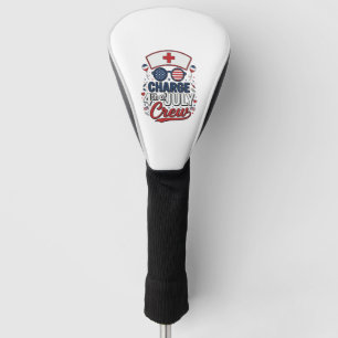Couvre-club De Golf T-shirt médical patriotique d'infirmière du 14 jui