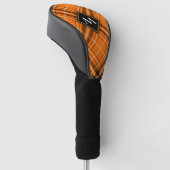 Couvre-club De Golf Tartan orange d'Halloween (Incliné)