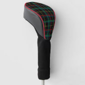 Couvre-club De Golf Tartan plaid motif, vert et rouge, (Incliné)