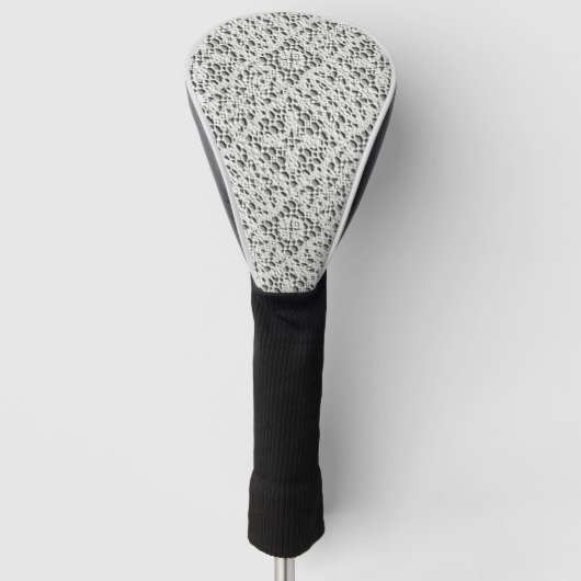 Couvre-club De Golf Tee Cosy Faux Crochet Blanc (Devant)
