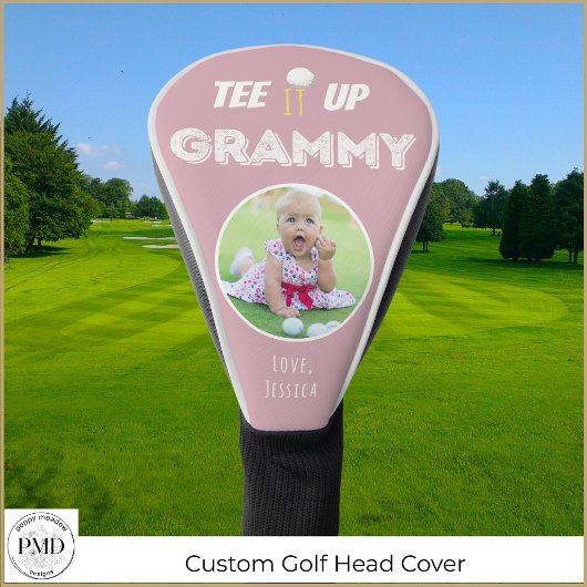 Couvre-club De Golf Tee It Up Grammy Custom Photo Rose