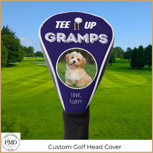 Couvre-club De Golf Tee It Up Gramps Personnalisé Animal Photo Père Da