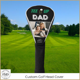 Couvre-club De Golf Tee It Up Papa Photo Fête des pères personnalisée