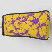 Couvre-club De Golf Teinture à tarte violette et jaune (Devant)