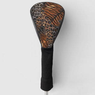 Couvre-club De Golf Tendance de la peau de tigre léopard