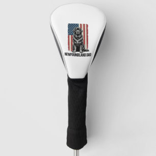 Couvre-club De Golf Terre-Neuve Papa Chien Patriotique Vintage