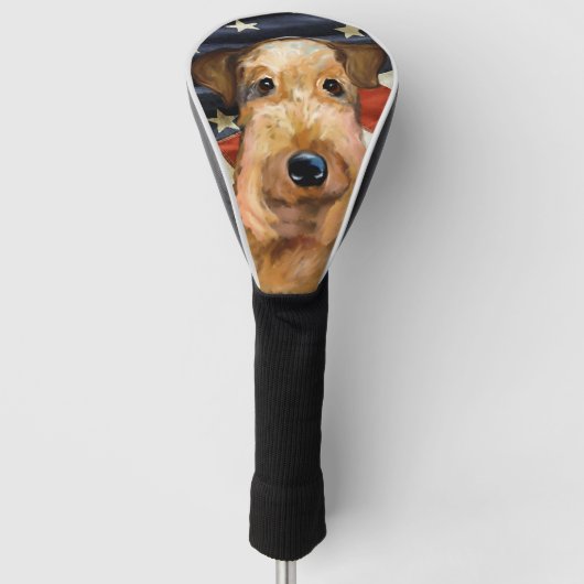 COUVRE-CLUB DE GOLF TERRIER AIREDALE (Devant)