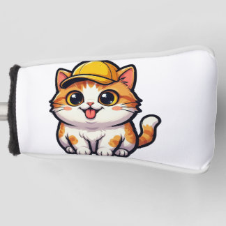 Couvre-club De Golf Tête de club de golf Chapeau de baseball pour chat