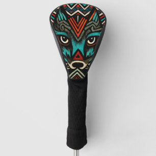 Couvre-club De Golf Tête de Loup Aztèque