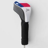 Couvre-club De Golf Texas Drapeau Monogram Golf Head Coque (Incliné)