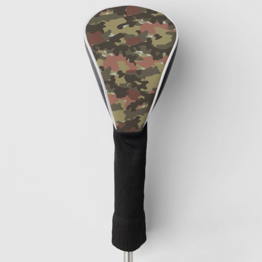Couvre-club De Golf Texture camouflage marron (Devant)