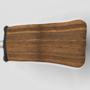Couvre-club De Golf Texture en bois