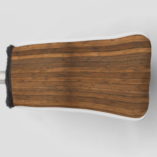Couvre-club De Golf Texture en bois (Devant)