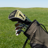 Couvre-club De Golf Texture en cuir noir deux couleurs Monogramme (In Situ)