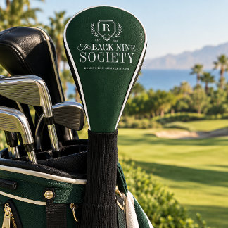 Couvre-club De Golf The Back Nine Society Classique Blason de Golf Clu