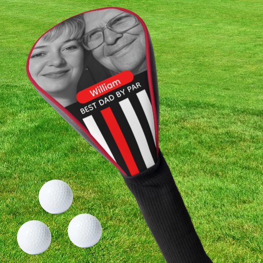 Couvre-club De Golf Thin Red Line, Best Dad, Photo, Monogram, Flag