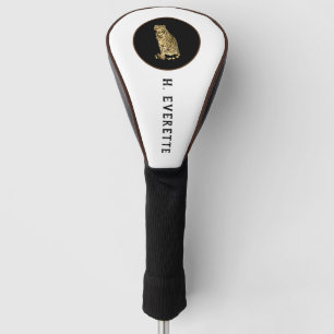 Couvre-club De Golf Tigre avec Arrière - plan Brown et noir