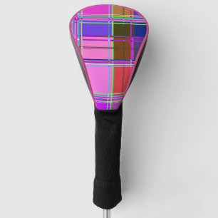Couvre-club De Golf Tissu à carreaux rose motif Madras