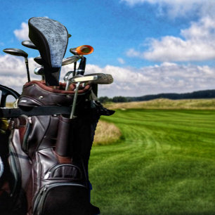 Couvre-club De Golf Tissu Gris Tête de golf