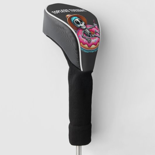 COUVRE-CLUB DE GOLF TOPLESS MARDI SKELETON (Incliné)