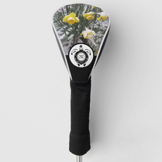 Couvre-club De Golf Tortue de mer de diamant Silhouette Monogramme ave (Devant)