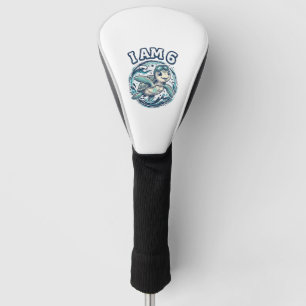 Couvre-club De Golf Tortue de mer mignonne J'ai 6 ans Anniversaire Vin