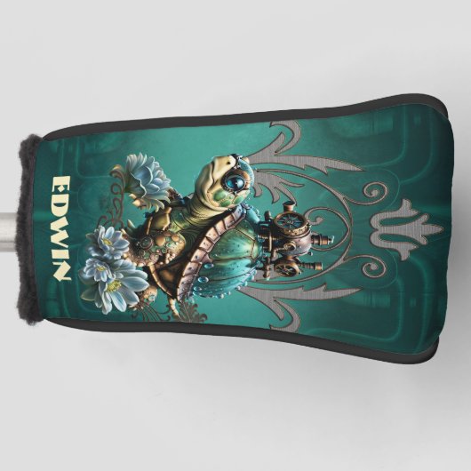 Couvre-club De Golf Tortue vapeur unique. (Devant)