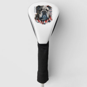 Couvre-club De Golf TOUS LES AMÉRICAINS Amateurs de CHIENS anglais bul