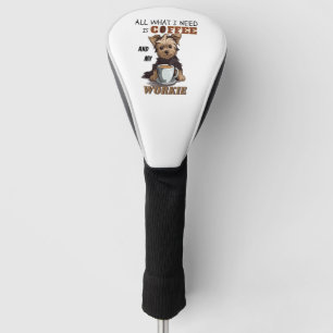 Couvre-club De Golf Tout Ce Dont J'Ai Besoin, C'Est Du Café Et Mon Yor