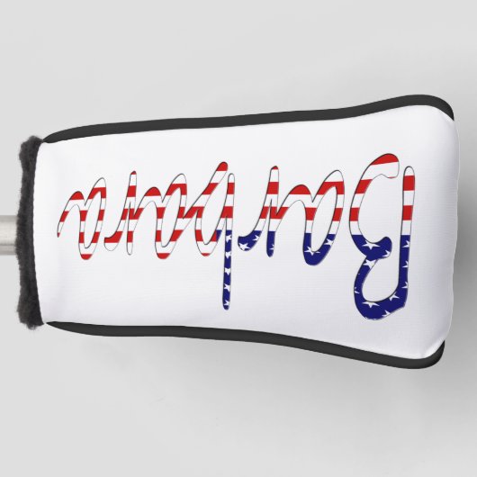 Couvre-club De Golf Tout nom figurant sur le drapeau américain pccnt (Devant)