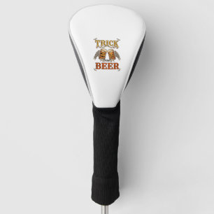 Couvre-club De Golf Trick Or Beer Mug Halloween Citrouille Mains de sq