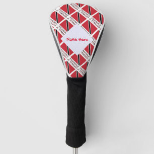 Couvre-club De Golf Trinité-et-Tobago Drapeau Carrelé Rouge Personnali