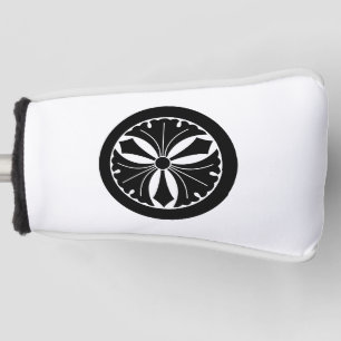 Couvre-club De Golf Trois feuilles de ginkgo avec des épées en cercle