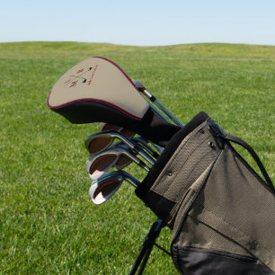 Couvre-club De Golf Trois Initiales & Nom Complet & Clubs de Golf Croi