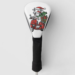 Couvre-club De Golf Trottinette à cheval de Noël drôle Design vintage_