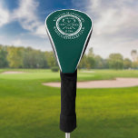 Couvre-club De Golf Trou en un vert émeraude classique Personnalisé<br><div class="desc">Personalize the name,  location hole number and date to create a great keepsake to celebrate that fantastique c hole in one. Designed by Thisisnotme</div>