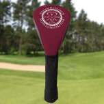 Couvre-club De Golf Trou personnalisé en une Bourgogne moderne<br><div class="desc">Personalize the name,  location hole number and date to create a great keepsake to celebrate that fantastique c hole in one. Designed by Thisisnotme</div>