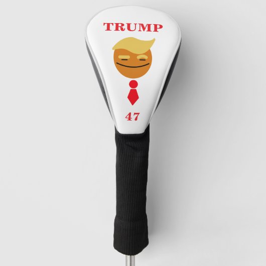 Couvre-club De Golf Trump Happy Face avec Cravate, 47 (Devant)