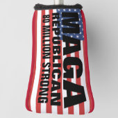 COUVRE-CLUB DE GOLF TRUMP MAGA REPUBLICAN 80 MILLIONS DE COUVERTURE DE (Tourné à 90°)