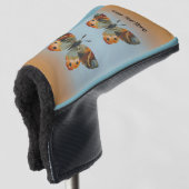 Couvre-club De Golf Two Monarch Butterflies Fall Colours Blue Orange (Devant 3/4)