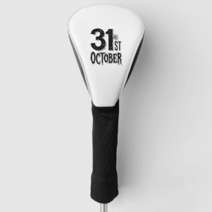Couvre-club De Golf Typographie Halloween Vintage 31 octobre Design_1