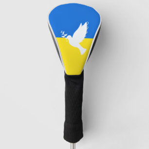 Couvre-club De Golf Ukraine Drapeau Golf Tête Couverture Peace Dove