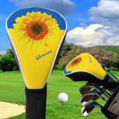Couvre-club De Golf Ukraine Tournesol & drapeau ukrainien / Fleur