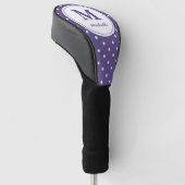 Couvre-club De Golf ultraviolet | Golf | monogramme personnalisé DOT (Incliné)