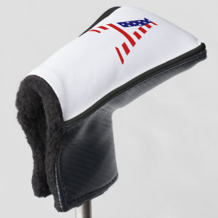 Couvre-club De Golf Un monogramme superposé sur le drapeau américain p