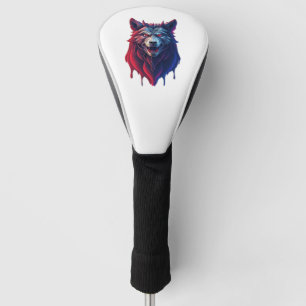 Couvre-club De Golf Une illustration détaillée du visage d'un ninja ma
